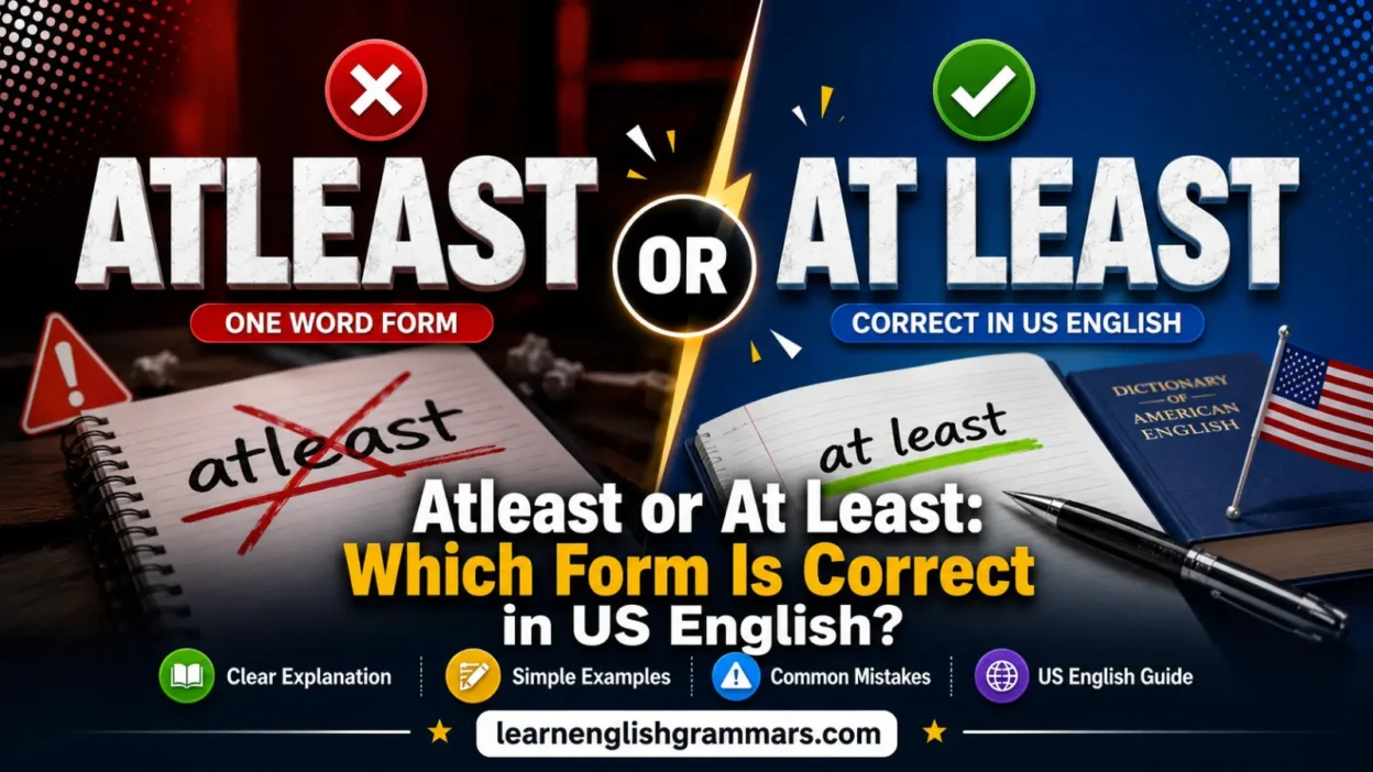 Atleast or At Least: Which Form Is Correct in US English?