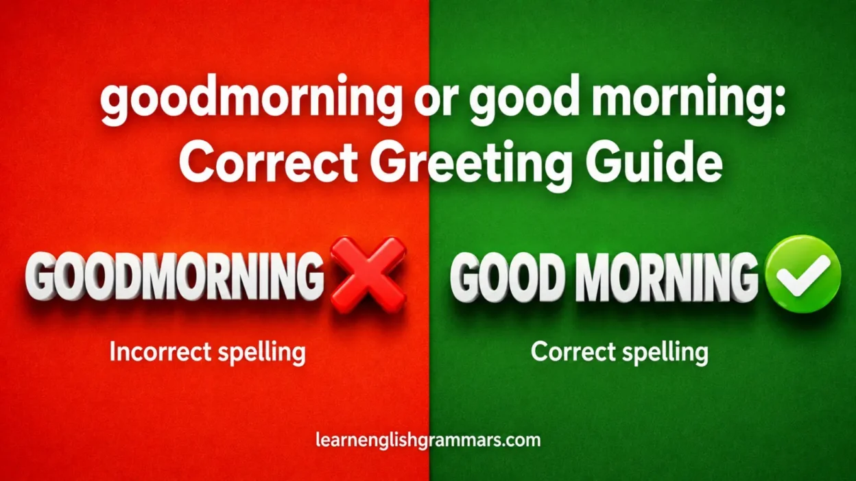 goodmorning or good morning: Correct Greeting Guide