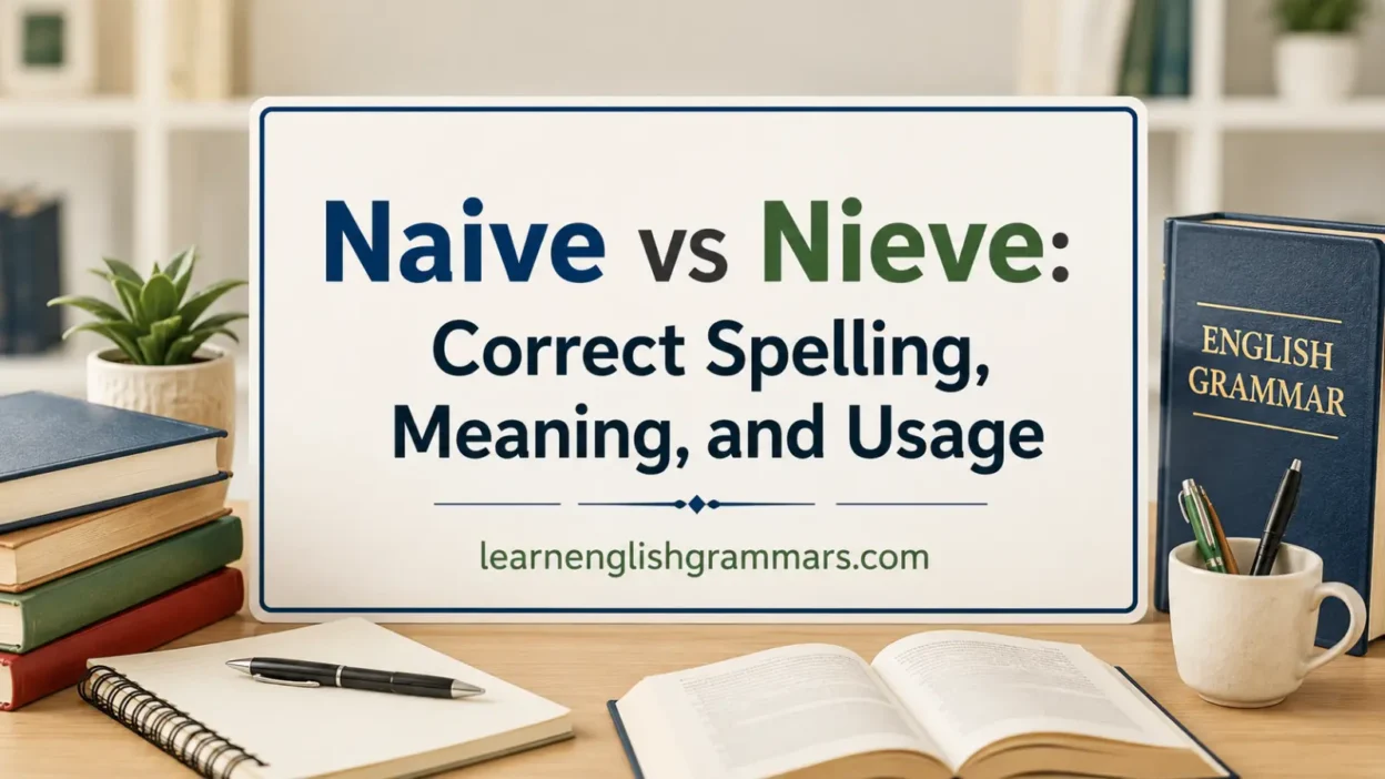 Naive vs Nieve: Correct Spelling, Meaning, and Usage