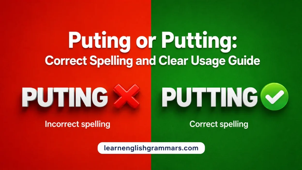 Puting or Putting: Correct Spelling and Clear Usage Guide