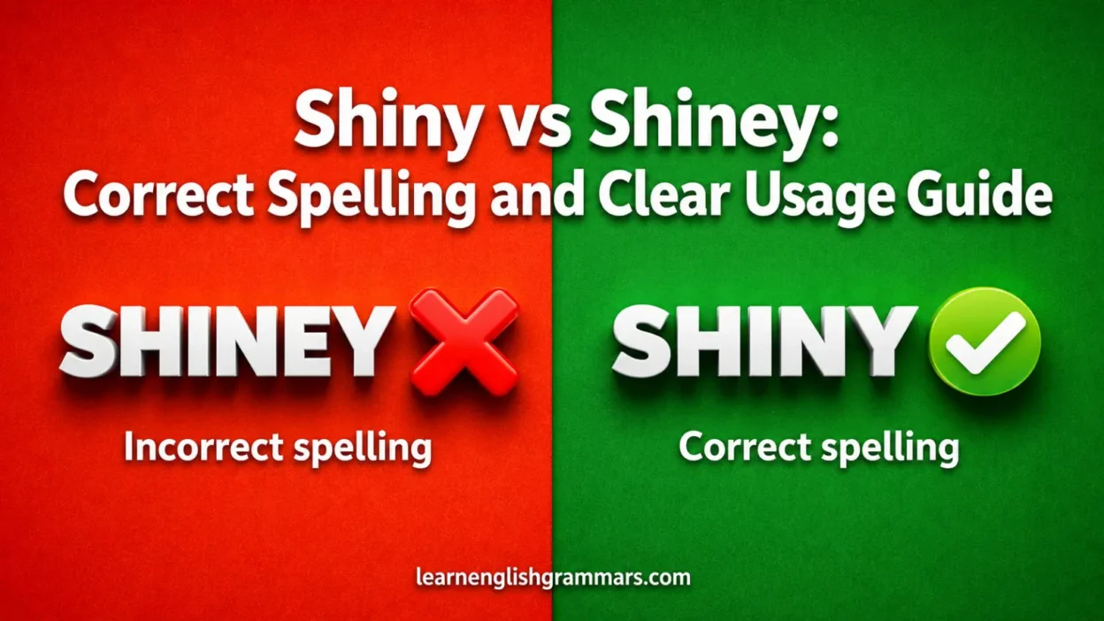 Shiny vs Shiney: Correct Spelling and Clear Usage Guide