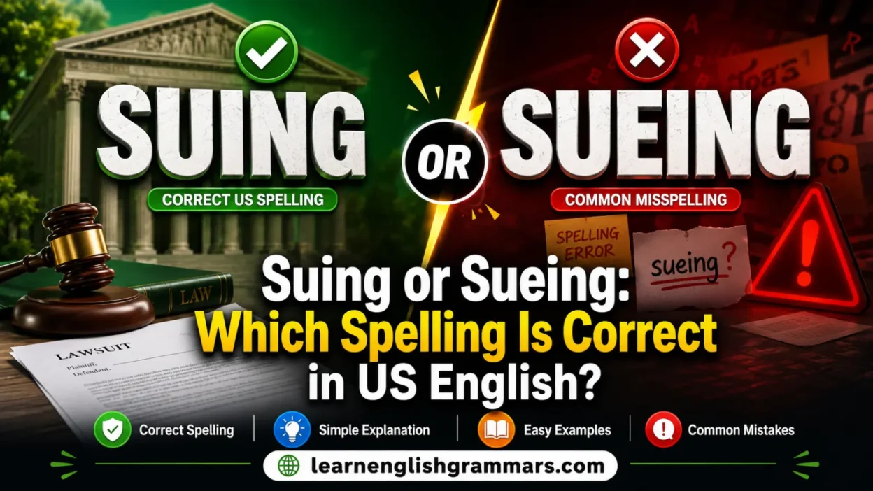 Suing or Sueing: Which Spelling Is Correct in US English?