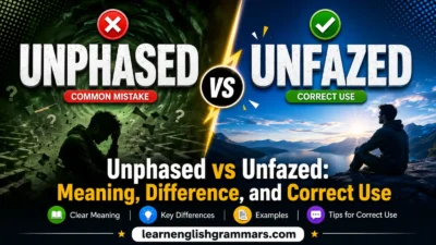 Unphased vs Unfazed: Meaning, Difference, and Correct Use